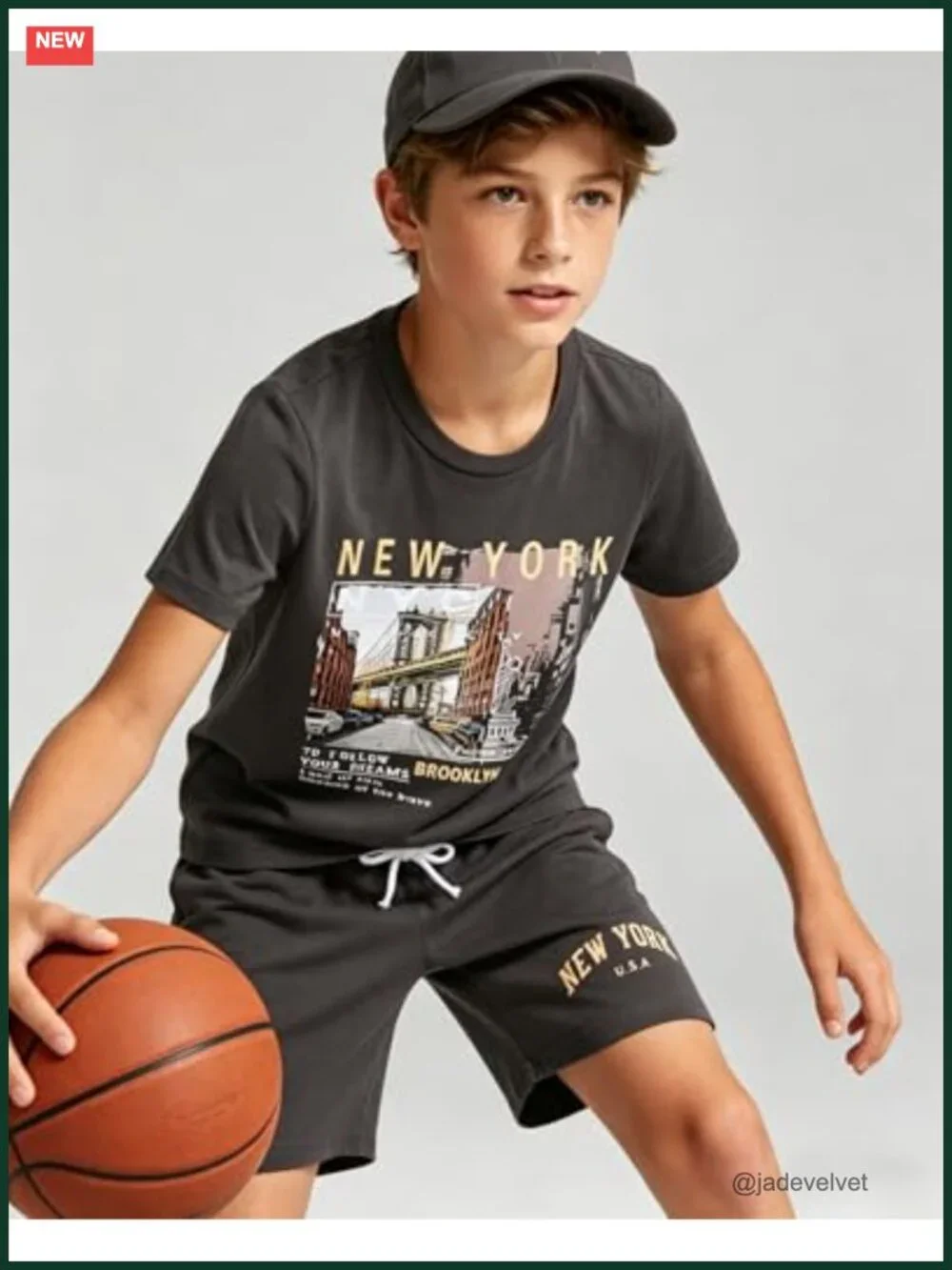Boys 2 Piece Short Sleeve Graphic T Shirt and Shorts Set Summer Outfit